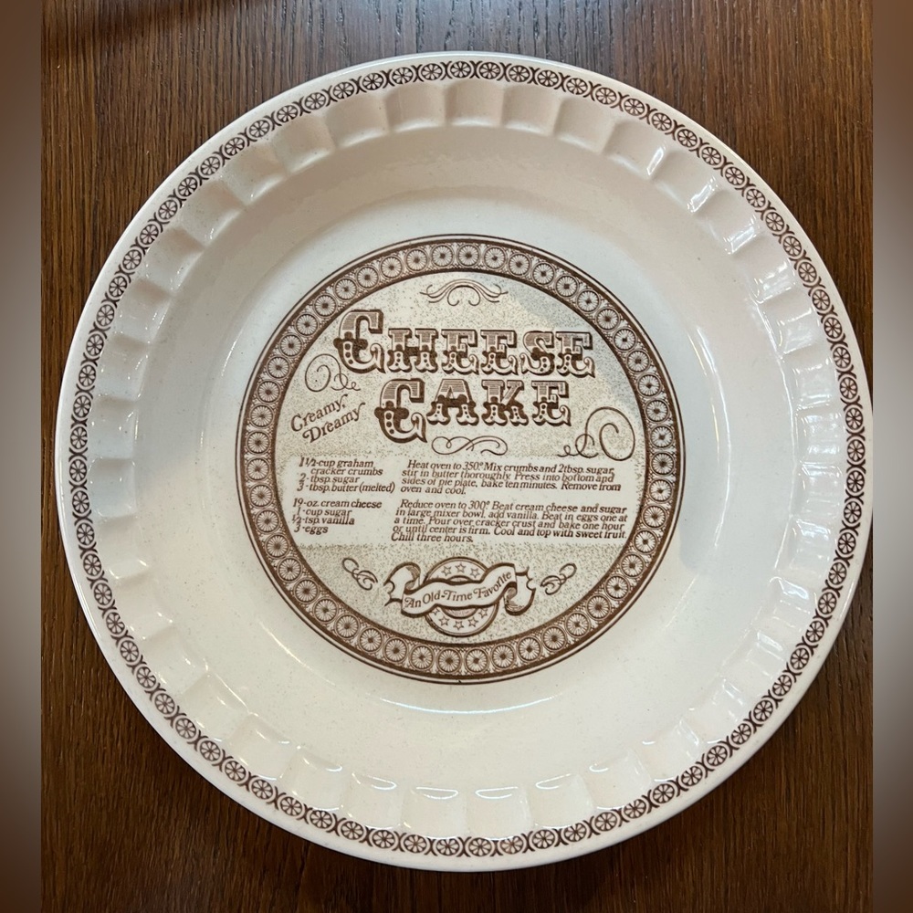 Royal‎ China by Jeannette Cheese Cake Pie Dish